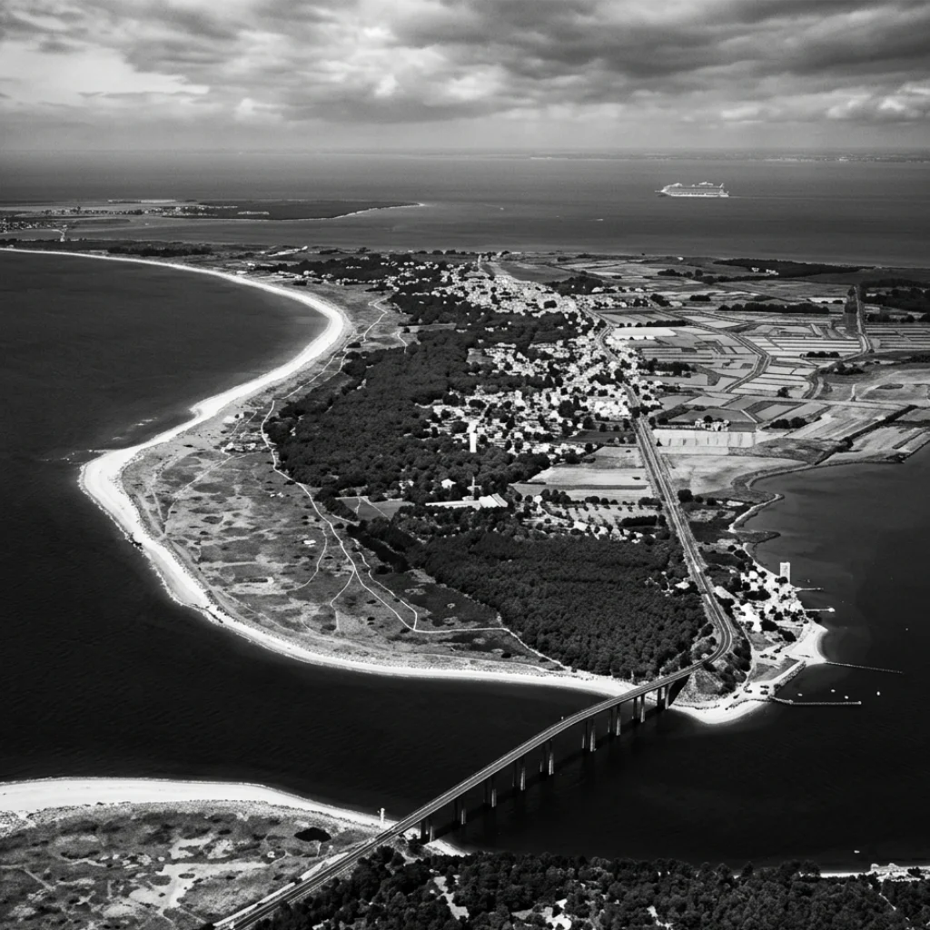 Vue aerienne de l'ile de Noirmoutier